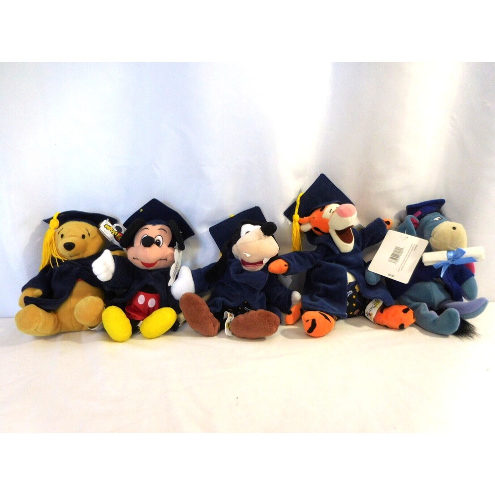 Disney Beanies Gradnite Mickey Goofy Winnie Tigger Eyeor Graduate Beanies